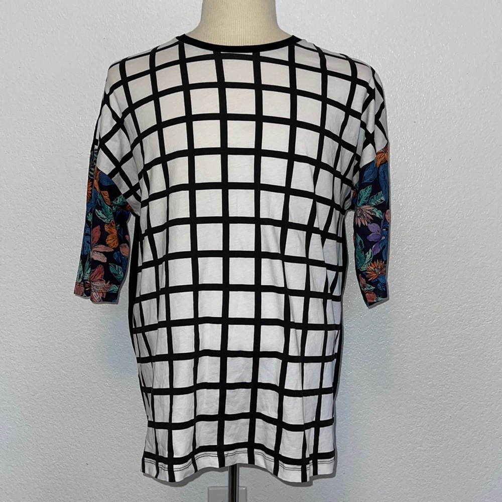 ASOS grid & floral print shirt